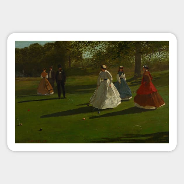 Croquet Players by Winslow Homer Sticker by Classic Art Stall